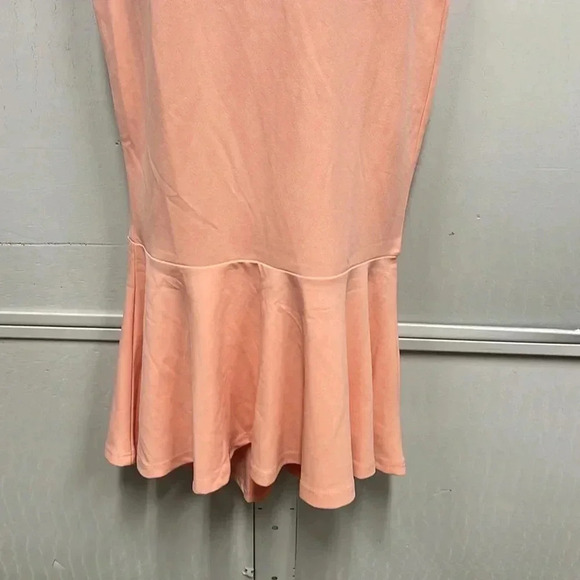 Women’s PRETTY GARDEN  Elegant Midi Bodycon Dress Ruffle Hem Medium Pink NWT - Picture 6 of 6